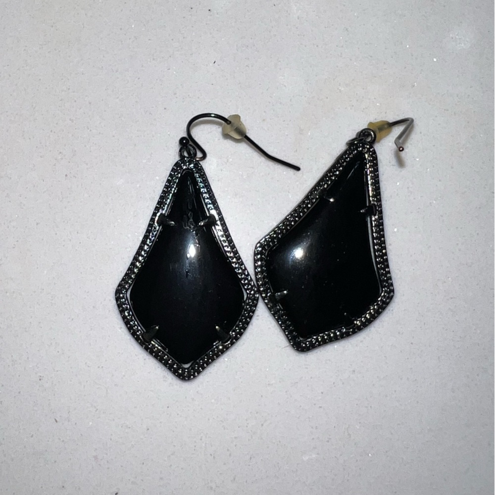 Kendra Scott, black on black, drop earrings